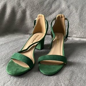 Emerald green suede heels - womens size 8 - from Heels Charm